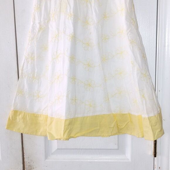 Strasburg  white with yellow embroidered design Easter spring dress  Sz 7 - Picture 2 of 6